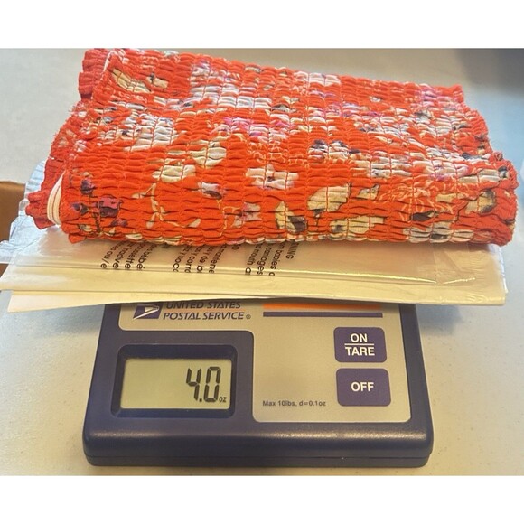 Almost Famous Womens Size XL Orange Floral Cropped Halter Top With Soft Sleeves - Picture 9 of 9